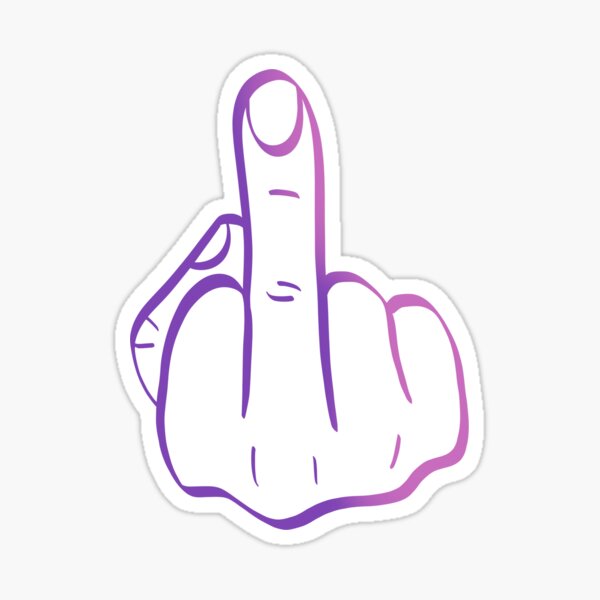 Middle finger meme stickman Sticker by Adam25GC