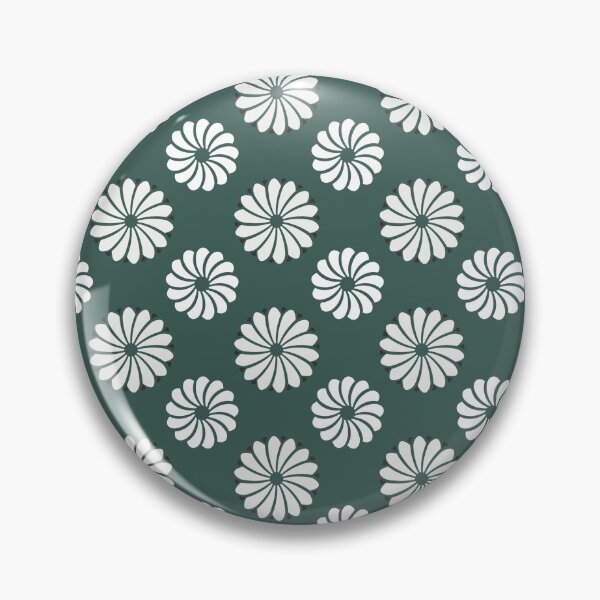 Item preview, Japanese Kiku Flower Pattern - Green White designed and sold by recs-official.
