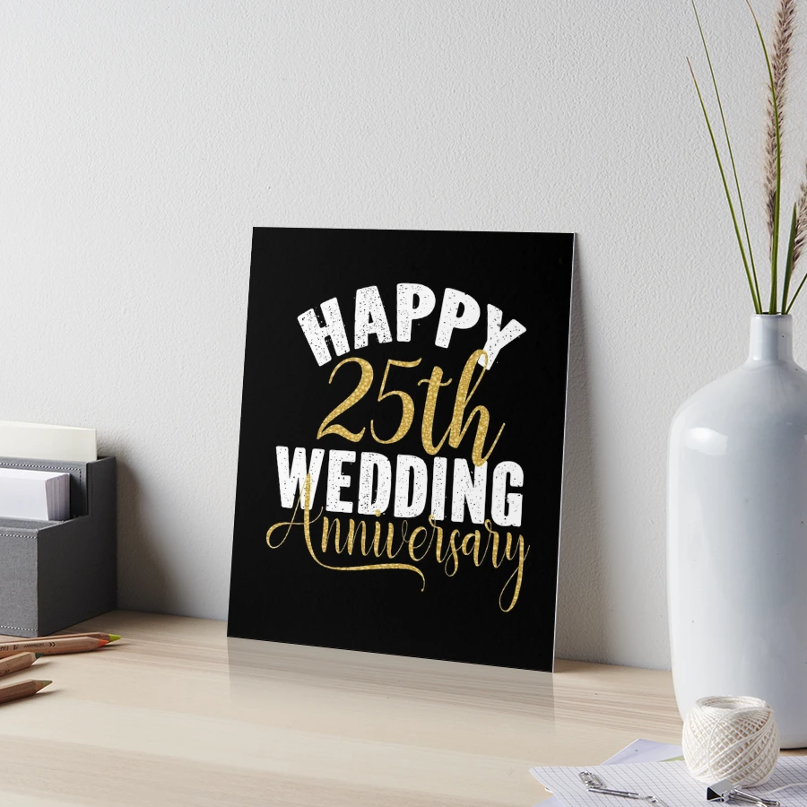 Happy 25th Wedding Anniversary Matching Gift For Couples print Coffee Mug  by Art Grabitees - Pixels