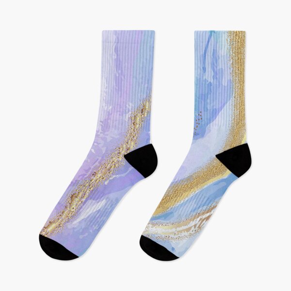 Item preview, Preppy Watercolor Golden Stripes Blue Marble  designed and sold by IamTrending.