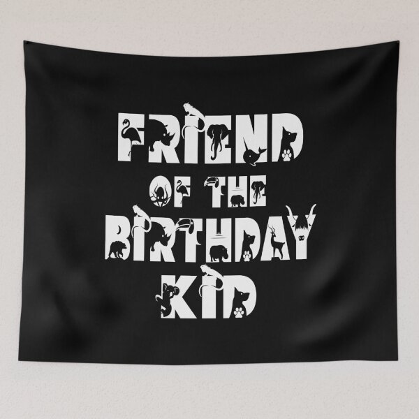 Item preview, Friend Of The Birthday Kid Zoo Theme Animal Party print designed and sold by Grabitees.