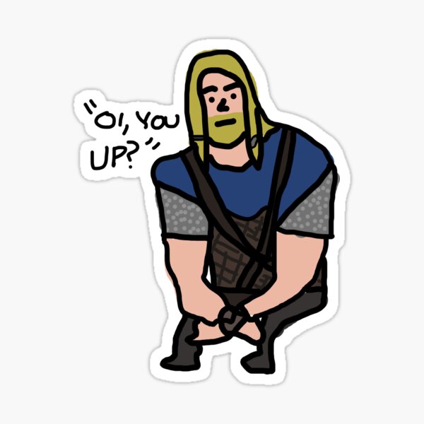 Oi, you up? - You're finally awake Sticker