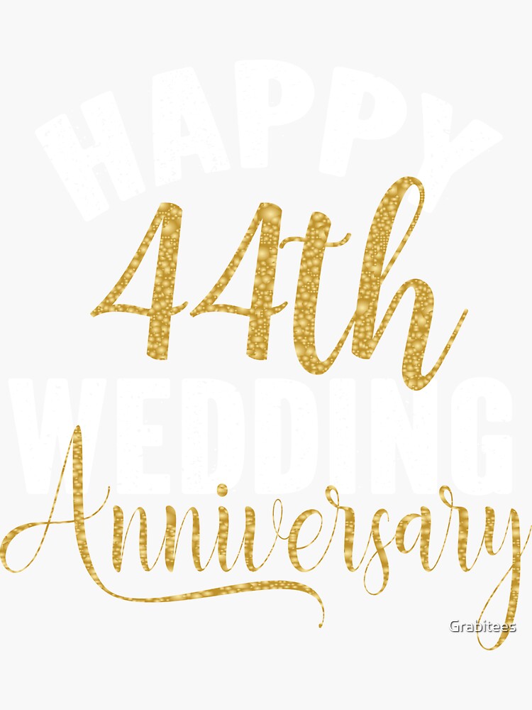 Happy 44th Wedding Anniversary Matching T For Couples Graphic