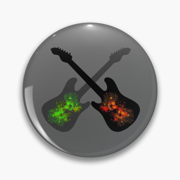 Item preview, Electric guitars with skulls and chrysanthemums designed and sold by BV-creas.