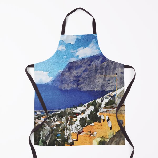 Item preview, Los Gigantes, Tenerife marina with cliffs in the background. Watercolour effect designed and sold by Gerald Waters.