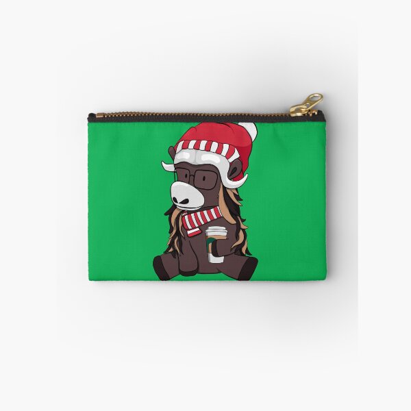 Item preview, Hipster Muskox, musk ox / musk-ox, Christmas muskox with coffee designed and sold by KlaraMacinka.