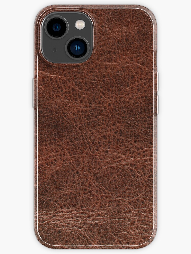 Luxury Design Brown Artificial Leather iPhone Case With Wrist 