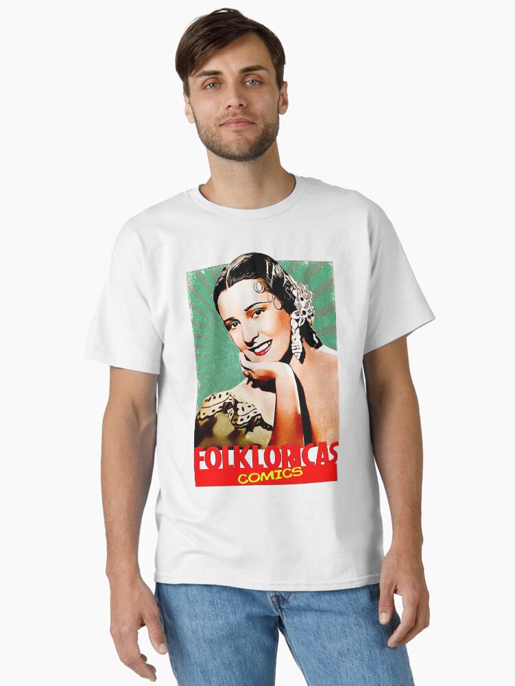 Imagen 2 de 7, Camiseta clásica con la obra Imperio Argentina en Folkloricas Comics Vintage , diseñada y vendida por LoveCopla.