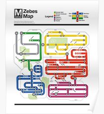 Metroid Metro - NES Maps Series Poster