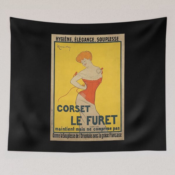 Item preview, retro corset le furet hygiene elegance souplesse designed and sold by CorasPosters.