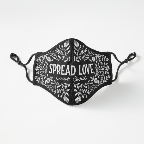 Maske "Spread Love, Not Covid." #1 Passgenau (3-lagig)