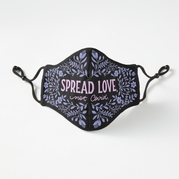 Maske "Spread Love, Not Covid." #2 Passgenau (3-lagig)