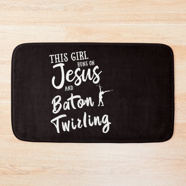 Item preview, This Girl Runs On Jesus And Baton Twirling, Rhythmic Gymnastics Quote, Funny Gymnastic designed and sold by Aerial Addicts.
