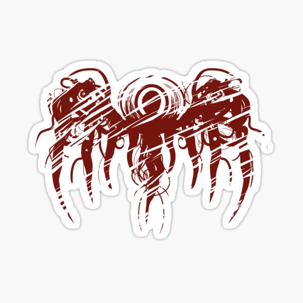 Blood red angel of death - Dark Red Heavy Metal Design Sticker