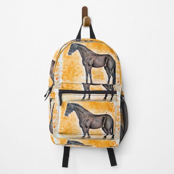 Item preview, Black stallion yellow background designed and sold by horseaddicted.