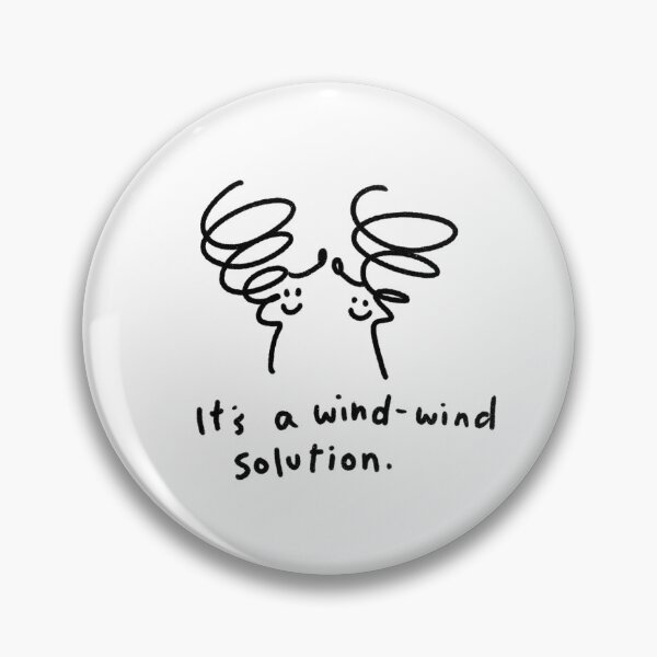 Item preview, It's a win-win solution. Black Wind-Wind.  designed and sold by ShelliesWorld.