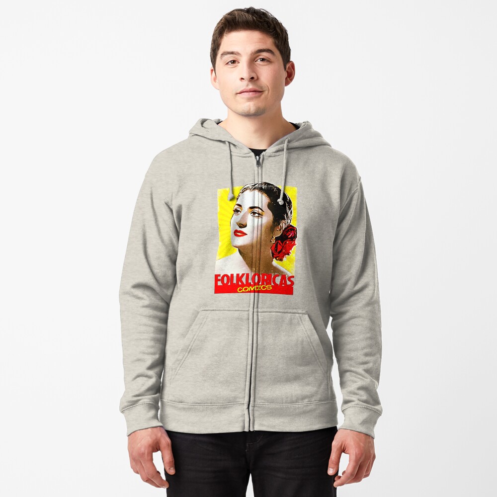 Vista previa del artículo con la obra «Sudadera con capucha y cremallera», diseñado y vendido por LoveCopla.