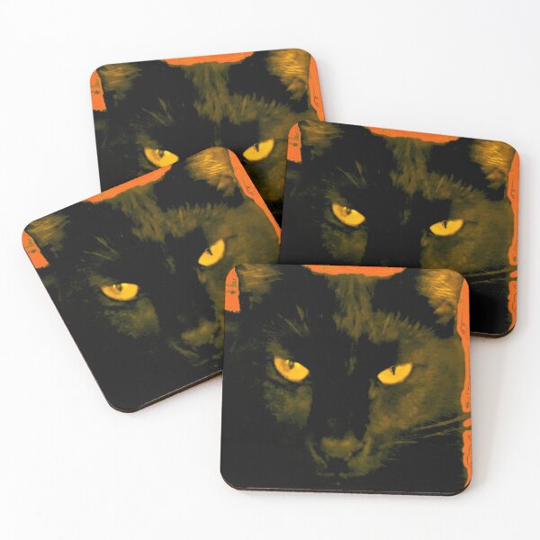 Item preview, Black Cat, Red Background designed and sold by Geoff Treagus.