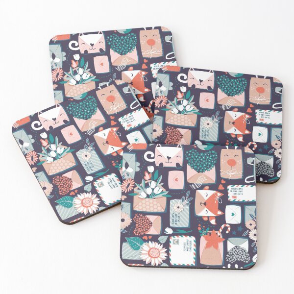 Item preview, Happy mail // green pink brown and orange letters designed and sold by SelmaCardoso.