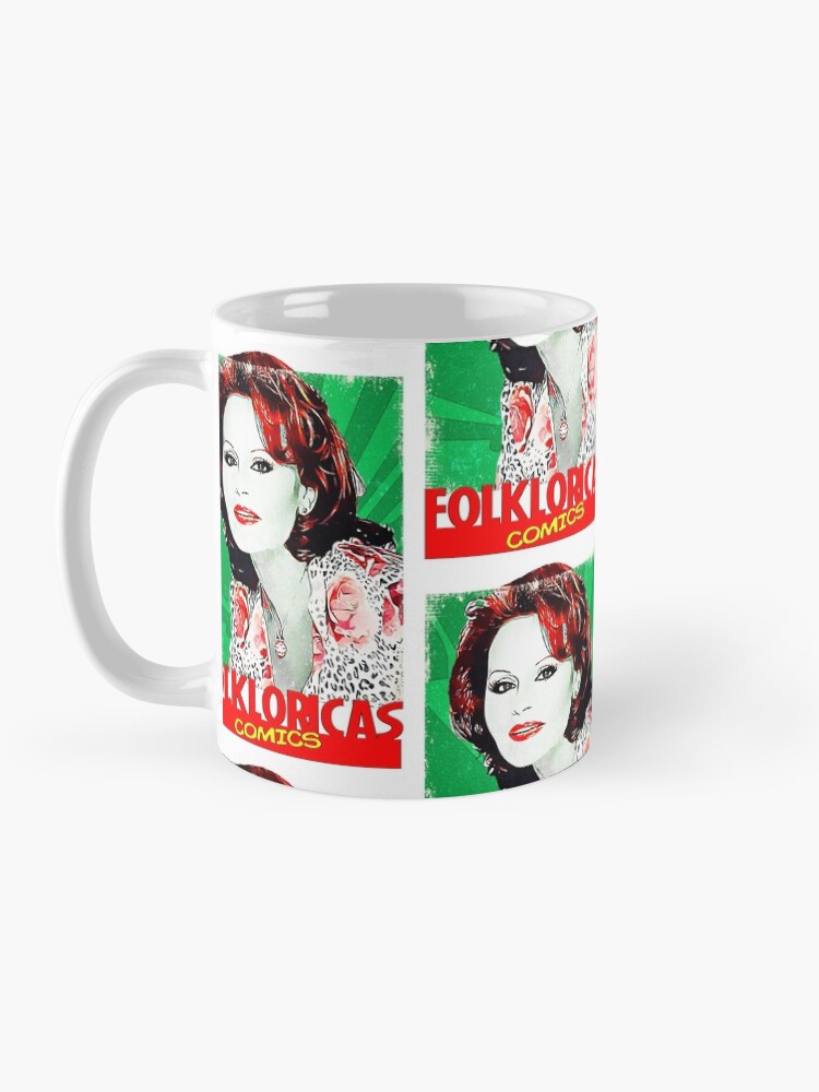 Imagen 3 de 6, Taza de café con la obra Rocío Durcal en Folkloricas Comics Vintage , diseñada y vendida por LoveCopla.