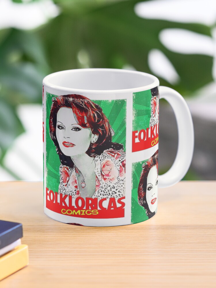 Imagen 1 de 6, Taza de café con la obra Rocío Durcal en Folkloricas Comics Vintage , diseñada y vendida por LoveCopla.