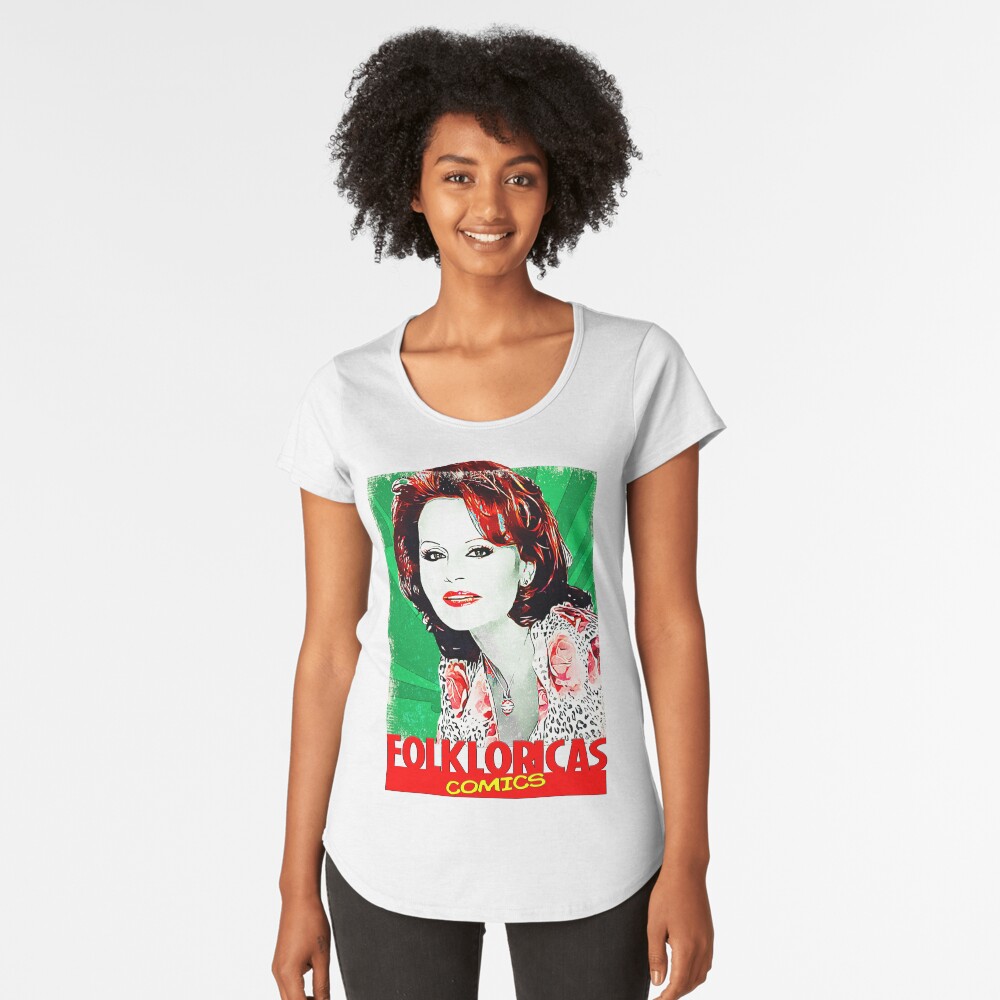 Vista previa del artículo con la obra «Camiseta premium de cuello ancho», diseñado y vendido por LoveCopla.