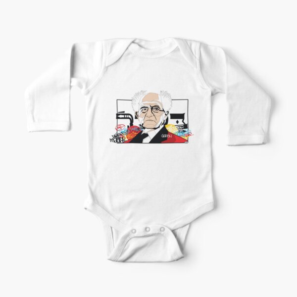David Ben-Gurion portrait - Pop Art Israeli leader Long Sleeve Baby One-Piece