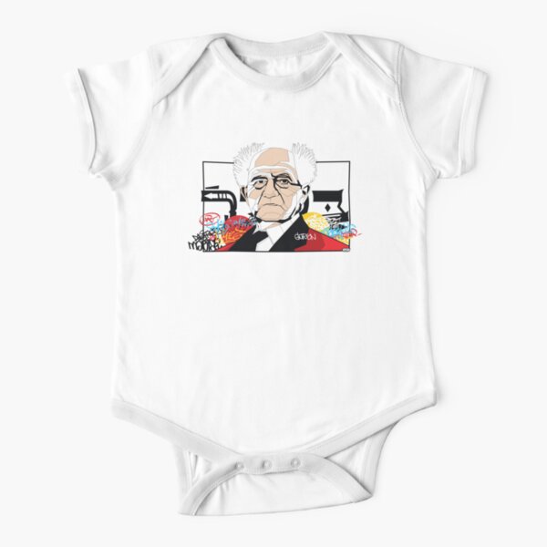 David Ben-Gurion portrait - Pop Art Israeli leader Short Sleeve Baby One-Piece