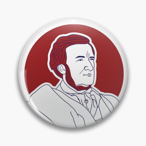 Item preview, Richard Wagner minimalist line art portrait designed and sold by OpeRadar.