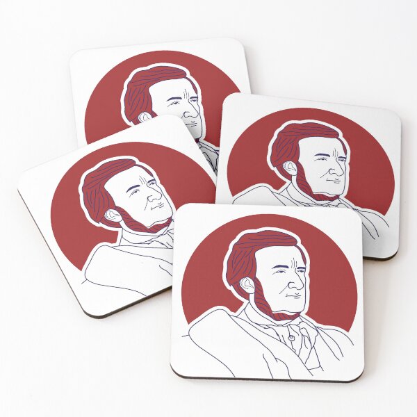 Item preview, Richard Wagner minimalist line art portrait designed and sold by OpeRadar.