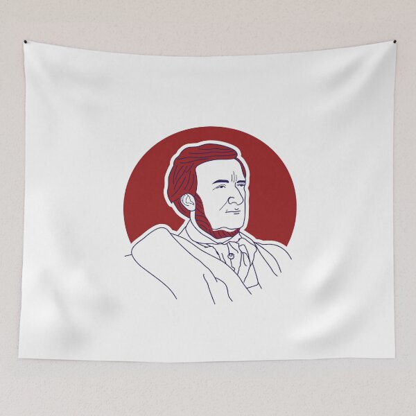 Item preview, Richard Wagner minimalist line art portrait designed and sold by OpeRadar.