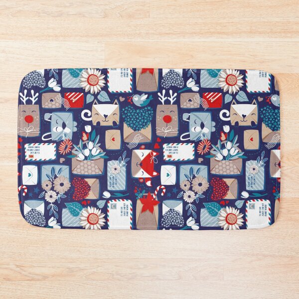 Item preview, Happy mail // blue brown and red letters designed and sold by SelmaCardoso.