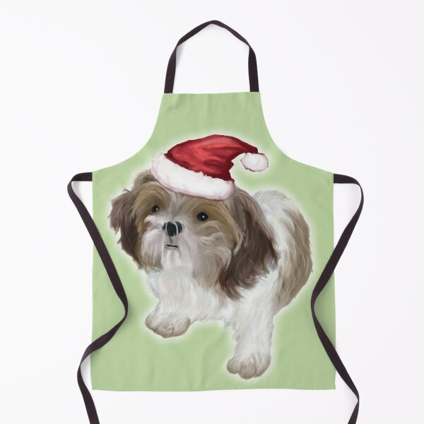 Item preview, shitzu dog painting Christmas designed and sold by PetArt ⭐⭐⭐⭐⭐.