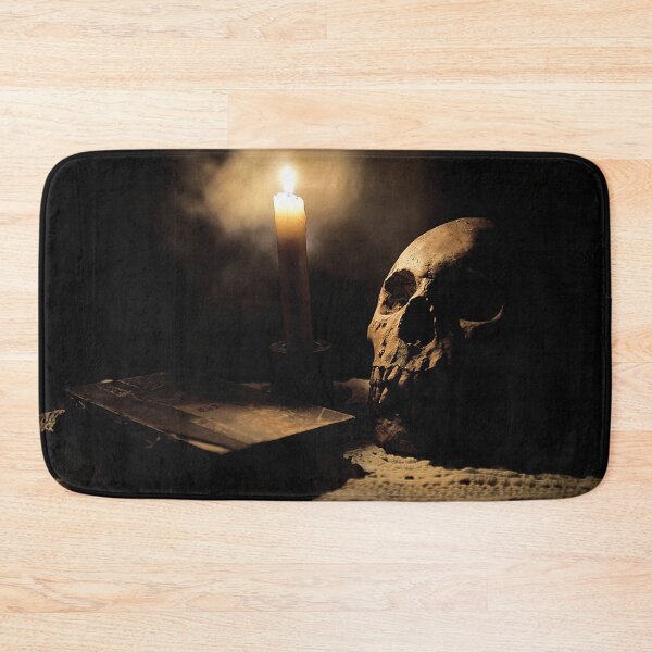 Item preview, The skull with candle and book designed and sold by Denis Charmot.