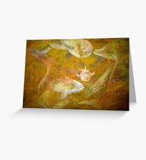 Happy Accident Luminous Ghost Fish Painting - Section 3 Greeting Card