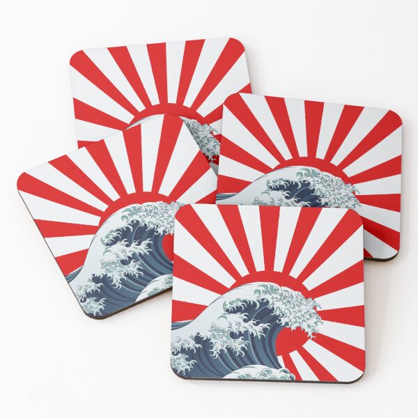 Item preview, Japan Rising Sun Behind a Great Wave designed and sold by JellyBeenzz.