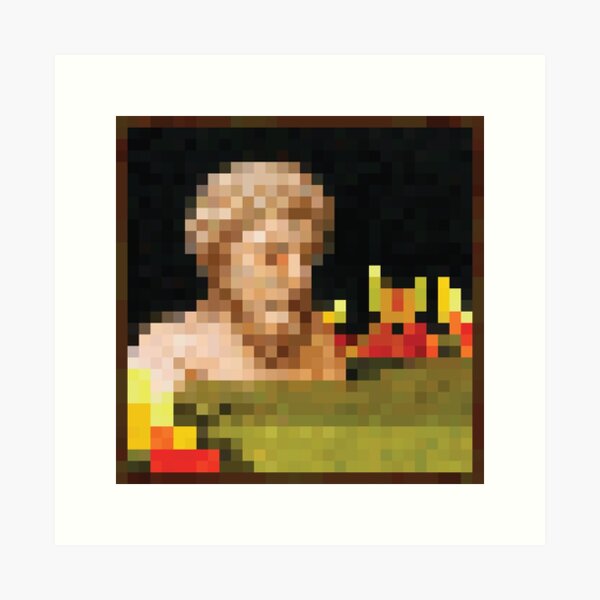 Minecraft Painting Bust Art Print