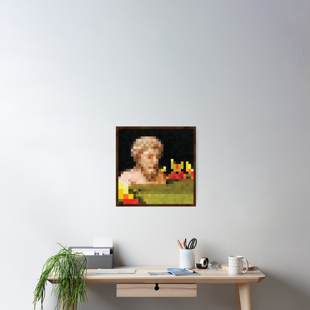 "Minecraft Painting Bust" Poster for Sale by Redbubble