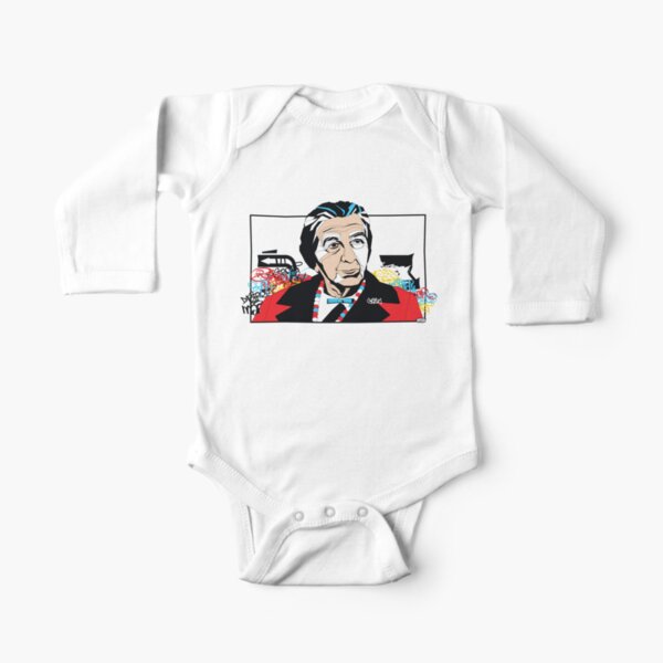 Golda Meir portrait - Pop Art Israeli leader Long Sleeve Baby One-Piece