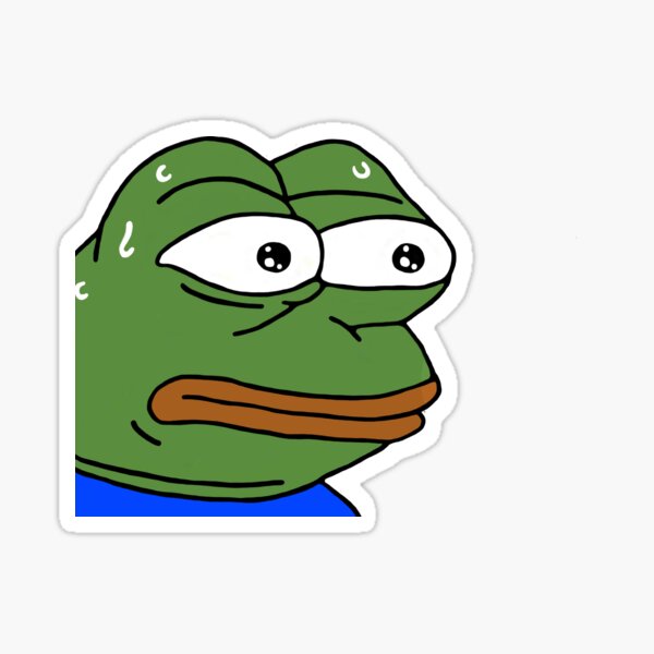 monkaS (negro) Pegatina