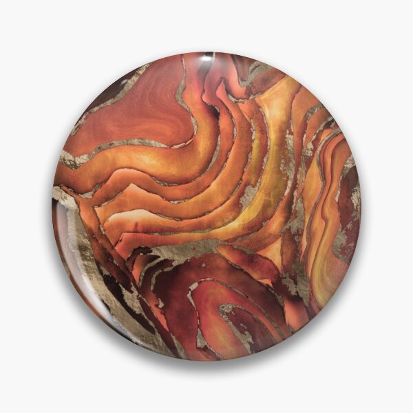 Item preview, The Fire Cave- Watercolor and gold  designed and sold by k9printart.