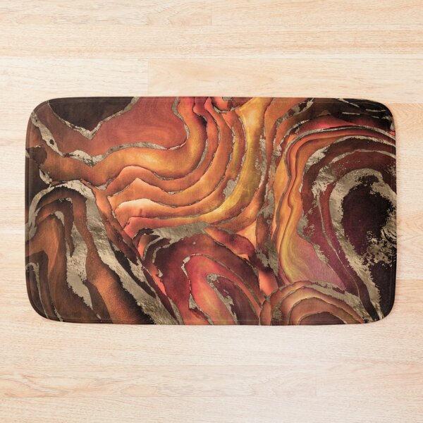 Item preview, The Fire Cave- Watercolor and gold  designed and sold by k9printart.