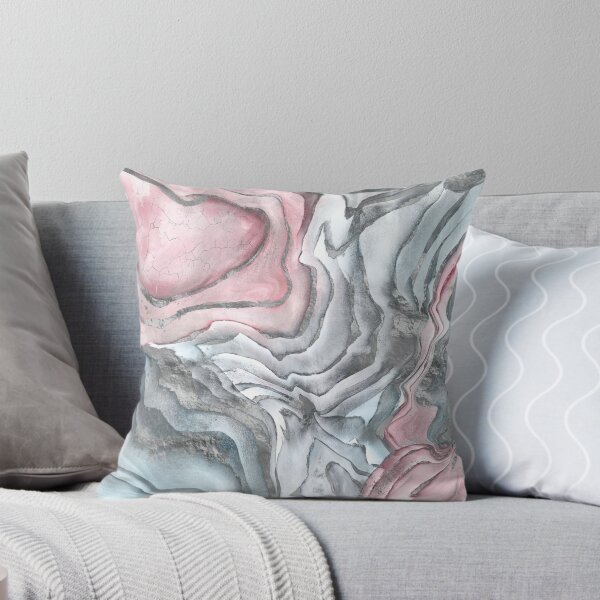 Item preview, Blush rose marble - pastel pinks, grey and silver designed and sold by k9printart.