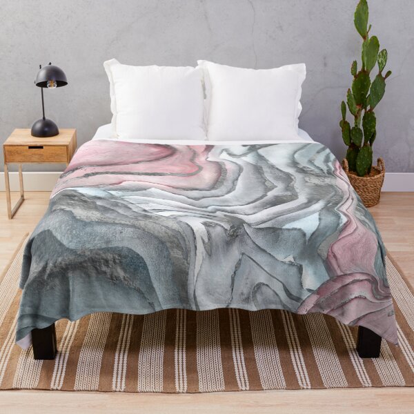 Item preview, Blush rose marble - pastel pinks, grey and silver designed and sold by k9printart.