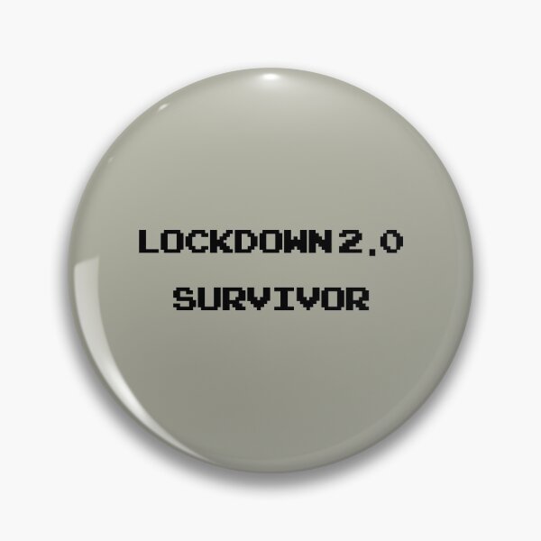 Item preview, Lockdown 2.0 survivor - Arcade Grey style Black typography designed and sold by Deegital18.