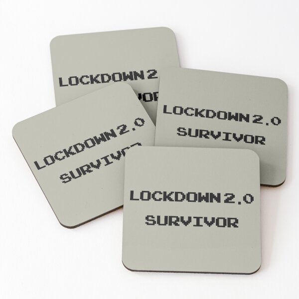 Item preview, Lockdown 2.0 survivor - Arcade Grey style Black typography designed and sold by Deegital18.