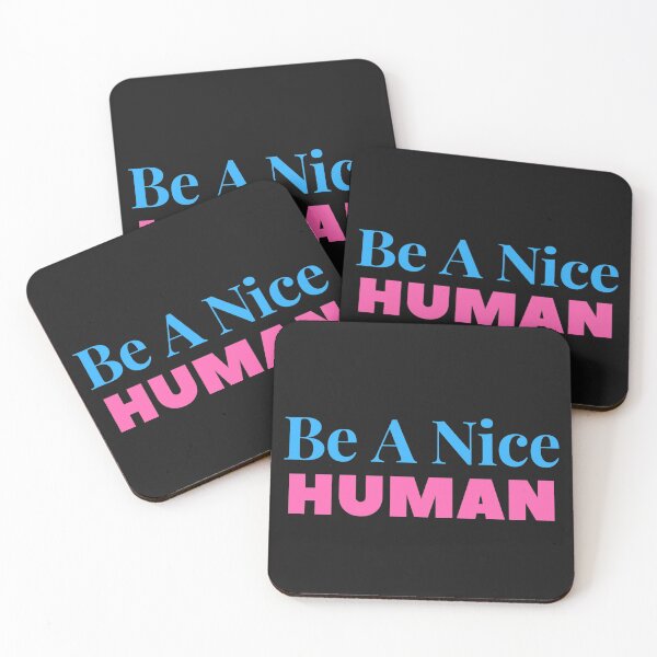 Item preview, BE A NICE HUMAN in Blue & Pink designed and sold by Indra Agrawal.