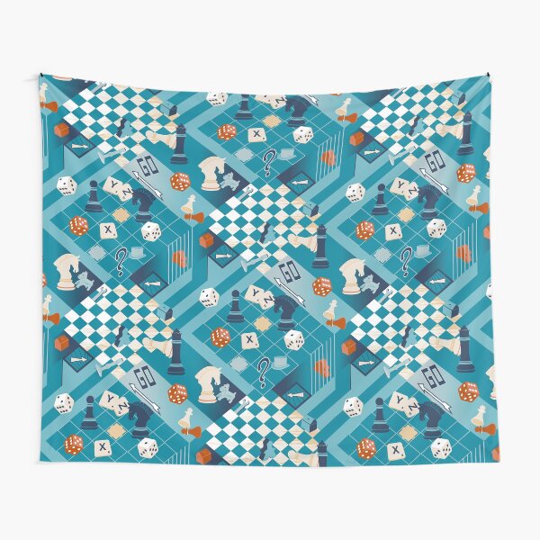 Board games - turquoise Tapestry