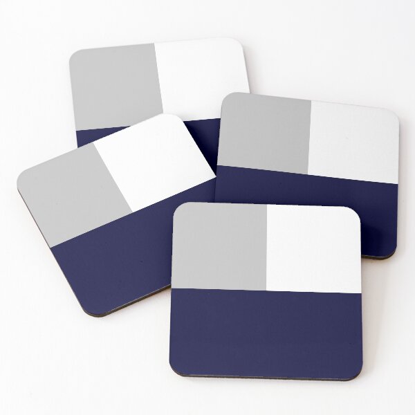 Item preview, Tricolor Squares Navy Blue Silver Gray And White designed and sold by rewstudio.