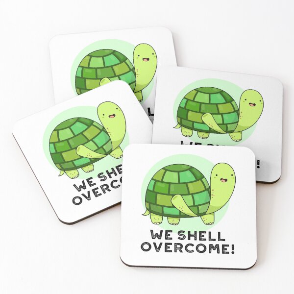 Item preview, We Shell Overcome Funny Tortoise Puns  designed and sold by punnybone.